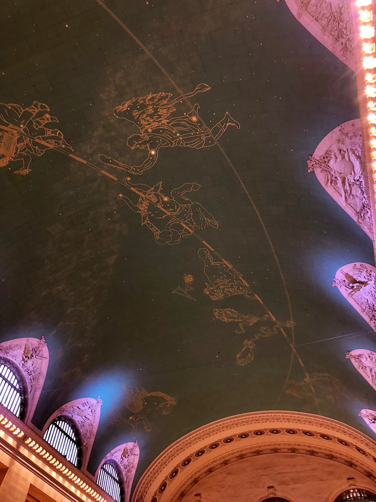 The celestial ceiling of Grand Central Terminal's Main Concourse