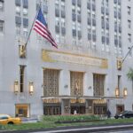 Park Avenue entrance of the Waldorf Astoria New York