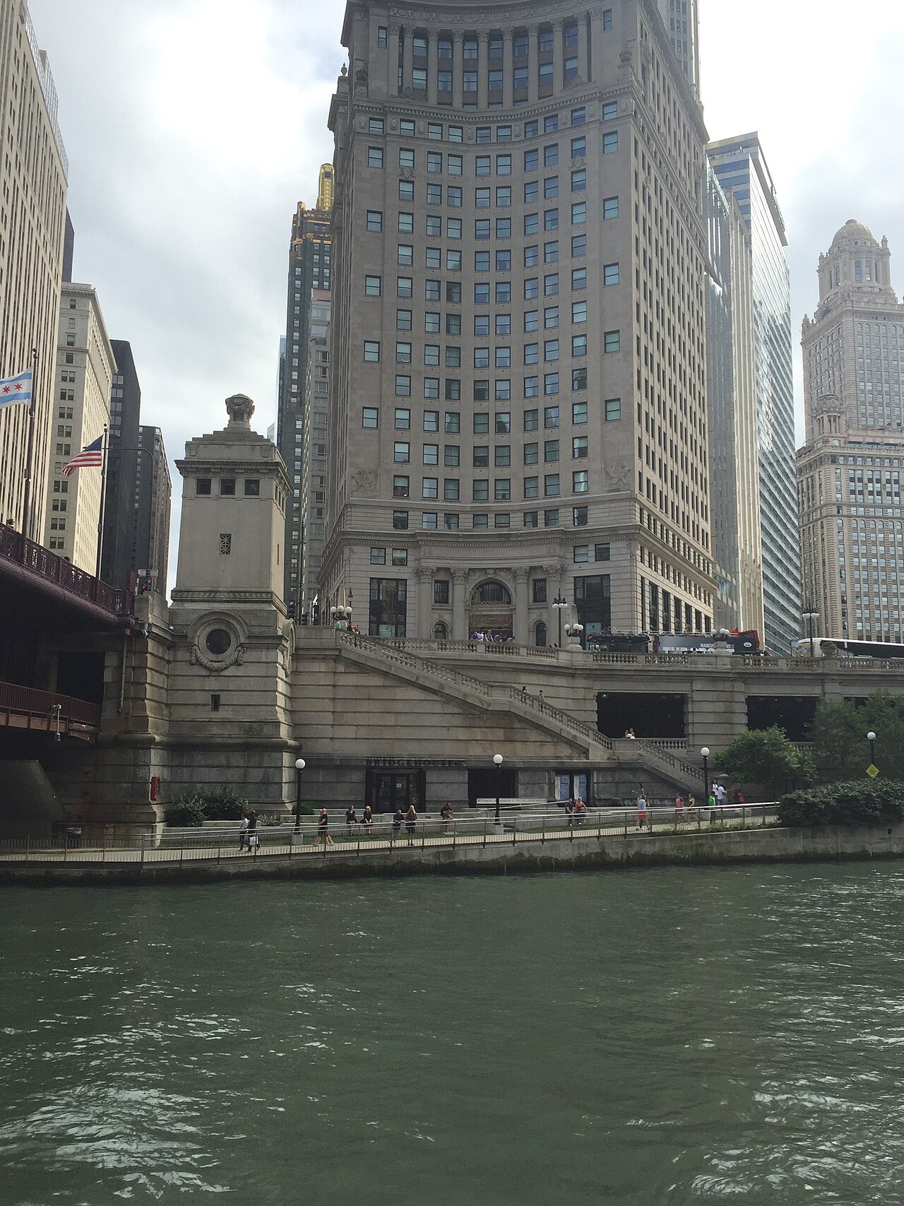 The Chicago Riverwalk at Michigan Avenue