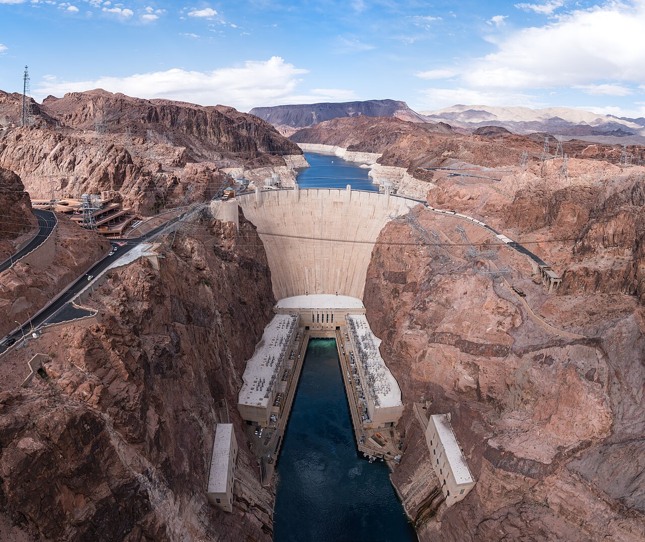 Hoover Dam and Black Canyon seen from the Memorial Bridge