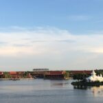 Disney's Polynesian Village Resort across the lagoon